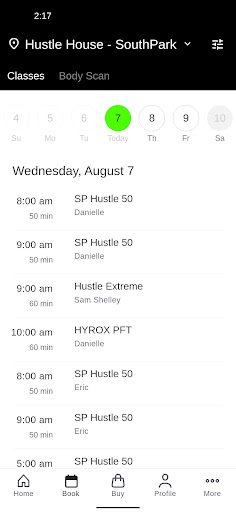 Hustle House Fitness Screen 2
