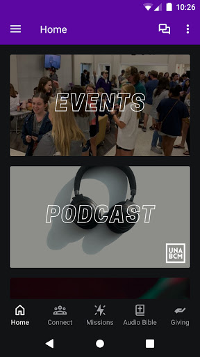 Android application UNA BCM screenshort