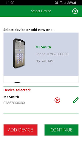 Android application Comelit GSM ONE screenshort