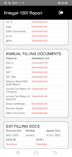 Android application finlegal forte screenshort