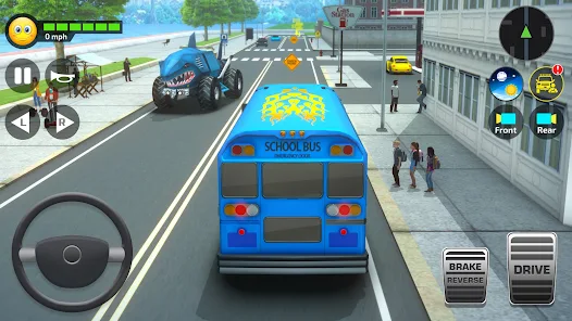 simulador de ônibus rodoviário condução na cidade e transporte público  extremo jogo 3D - ônibus escolar real para bebês jogos modernos de rodovias