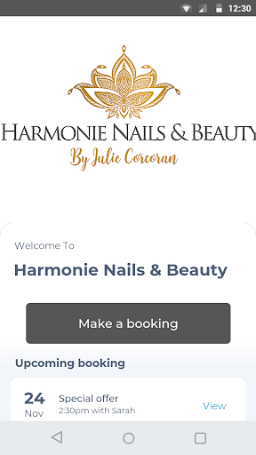 Android application Harmonie Nails & Beauty screenshort