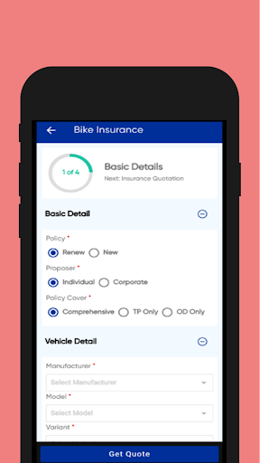 Android application Millennials Insurance Brokers screenshort