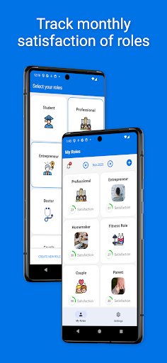 Android application RolesTracker : Improve Life screenshort