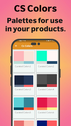 Android application Cs Colors screenshort