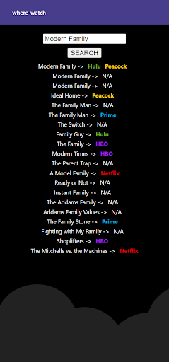 WhereWatch Screen 2