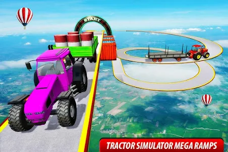 Mega Ramp Tractor Stunt Racing