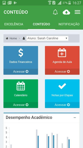 Android application Colégio Excelência MOC screenshort