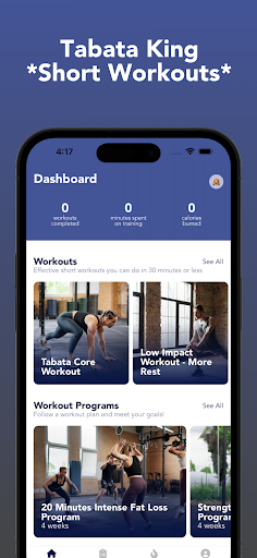 Android application Tabata King - Short Workouts screenshort