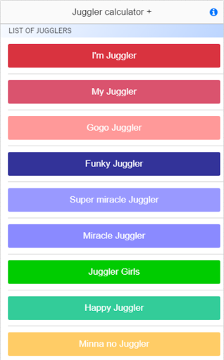 Android application Pachislot Juggler calculator + screenshort