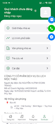 Đặt vé xe Mộc Thảo Screenshot 3 - AppWisp.com