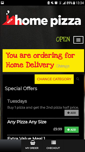 Android application New Home Pizza (Watford) screenshort