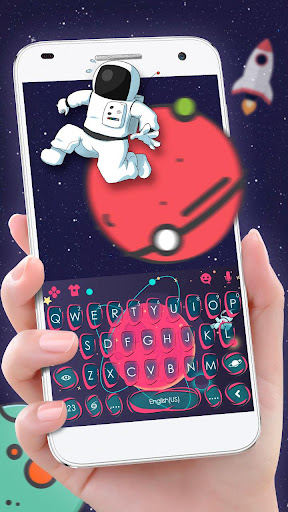 Android application Cartoon Space Astro Keyboard T screenshort
