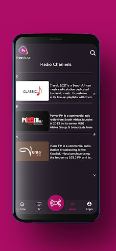 Android application freevision play screenshort