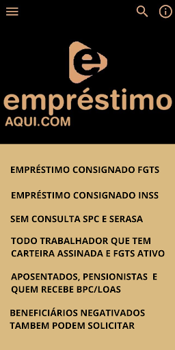 Android application emprestimoqui.com: Empréstimo. screenshort
