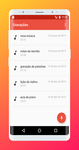Visualização do aplicativo
