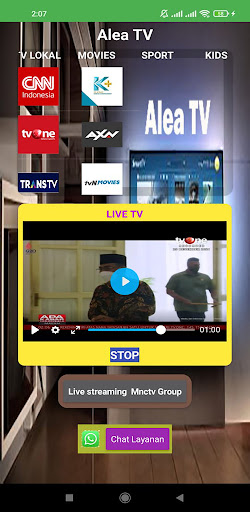 Android application AleaTV screenshort
