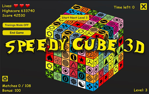 Speedy Cube 3D Screen 3