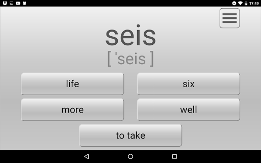 Learn most used Spanish words Screen 3