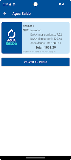 Recibo Agua Saldo Screen 3