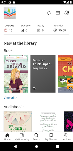 Android application my Kenosha Public Library screenshort