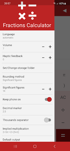 Screenshot of Fractions Calculator Pro