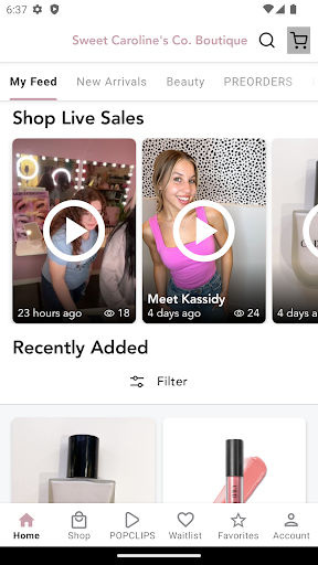 Android application Sweet Caroline's Co. Boutique screenshort