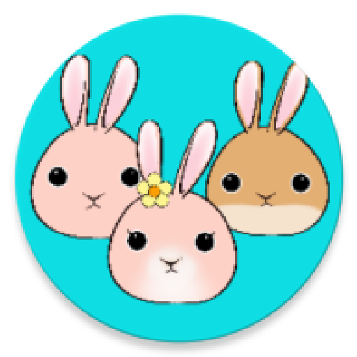 ラビとモカのジャンプ logo