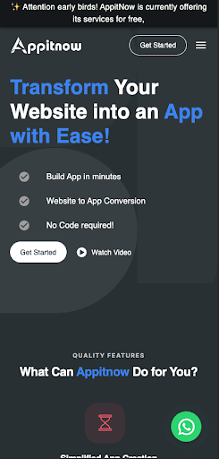 Android application Appitnow screenshort