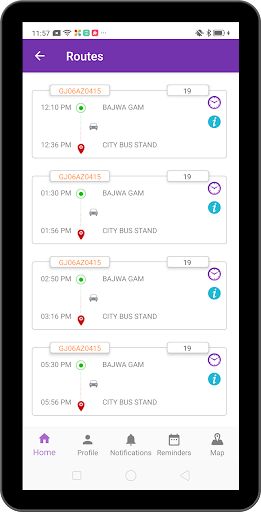 Vadodara Smart City Bus Screen 3