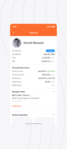 Android application WorkAxle Management screenshort
