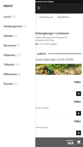 Helsingburger: Beställ online! Screen 2