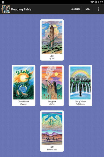 Screenshot of Vision Quest Tarot