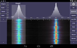 screenshot of SDR Touch - Live radio via USB