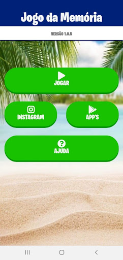 Android application Jogo da Memória screenshort