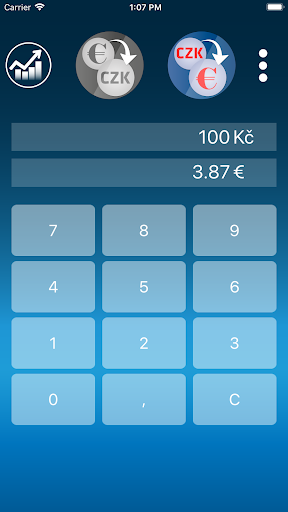 Czech Koruna to Euro Converter Screen 2