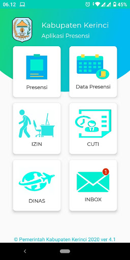 Android application E-Absensi Kerinci screenshort