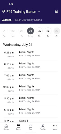 Screenshot of Mindbody x F45