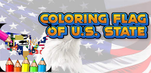Android application coloring flag of U.S. state screenshort