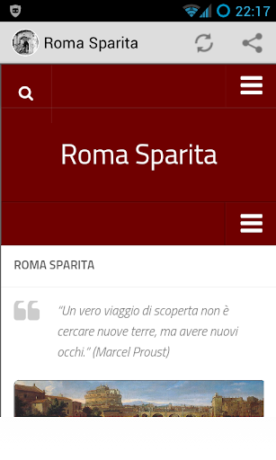 Android application Roma Sparita Mobile screenshort