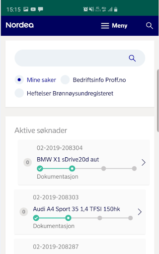 Nordea Finans Flow Screen 2