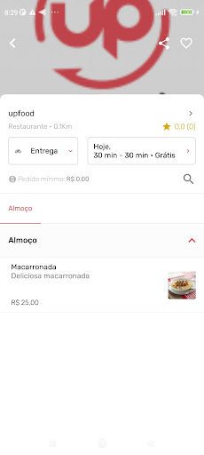 UpFood Delivery Screen 2