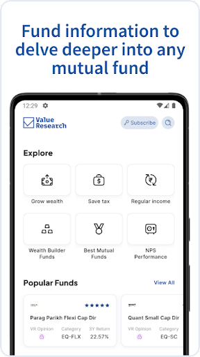 Android application Value Research screenshort