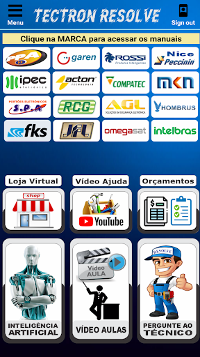 Android application Tectron Resolve Ajuda Instalar screenshort