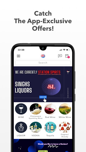 Android application Singhs Liquors screenshort