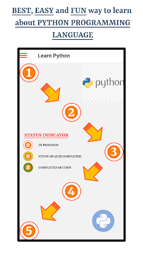 Android application Learn Python screenshort