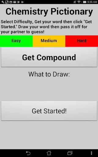 Android application Chemistry Picture Guesser screenshort