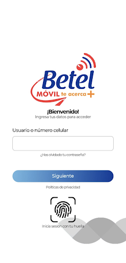 Android application Betel Movil screenshort