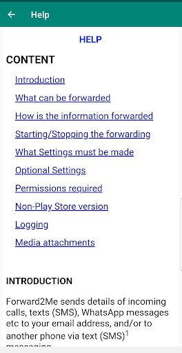 Forward2Me Screen 2