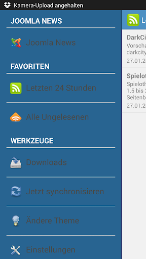 Android application Joomla screenshort